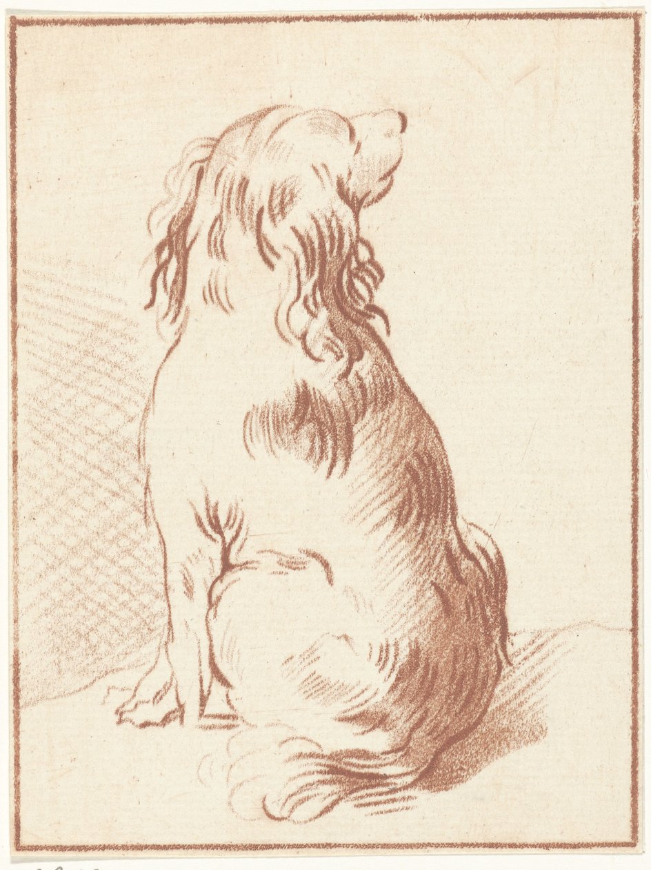 siedzący pies autorstwa Bernhard Schreuder