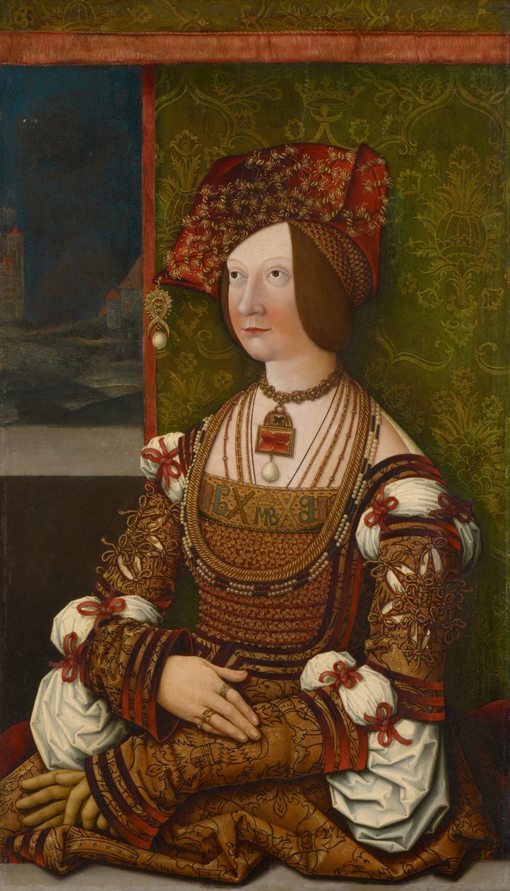 Portret Bianki Marii Sforzy 1472-1510, ca. 1505-1510. autorstwa Bernhard, Strigel