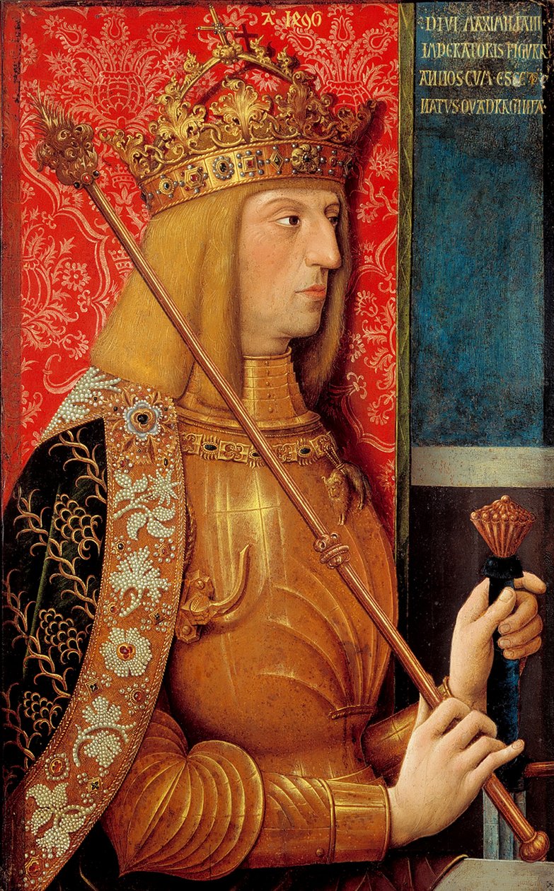 Portret cesarza Maksymiliana I 1459-1519 autorstwa Bernhard Strigel