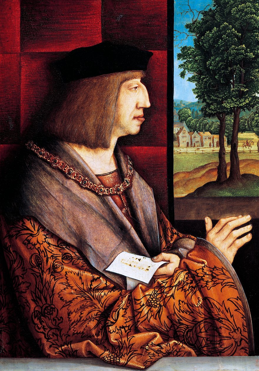 Portret Maksymiliana I Austriackiego autorstwa Bernhard Strigel