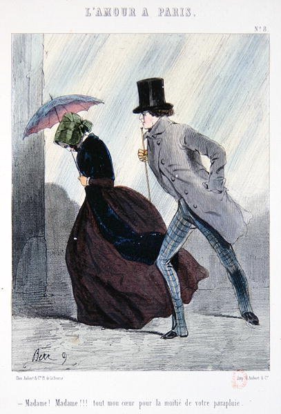 „Miłość w Paryżu”, ok. 1840 (kolor lito) autorstwa Berr Berr