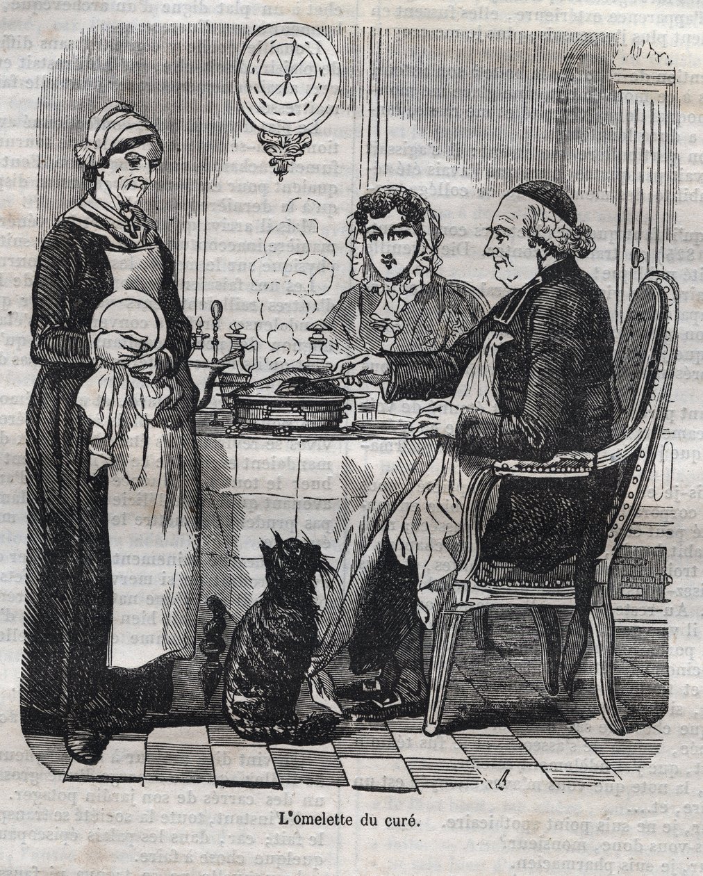 Omlet na lekarstwo - grawer w „La Physiologie du gout” Jean Anthelme Brillat Savarin (Brillat-Savarin autorstwa Bertall