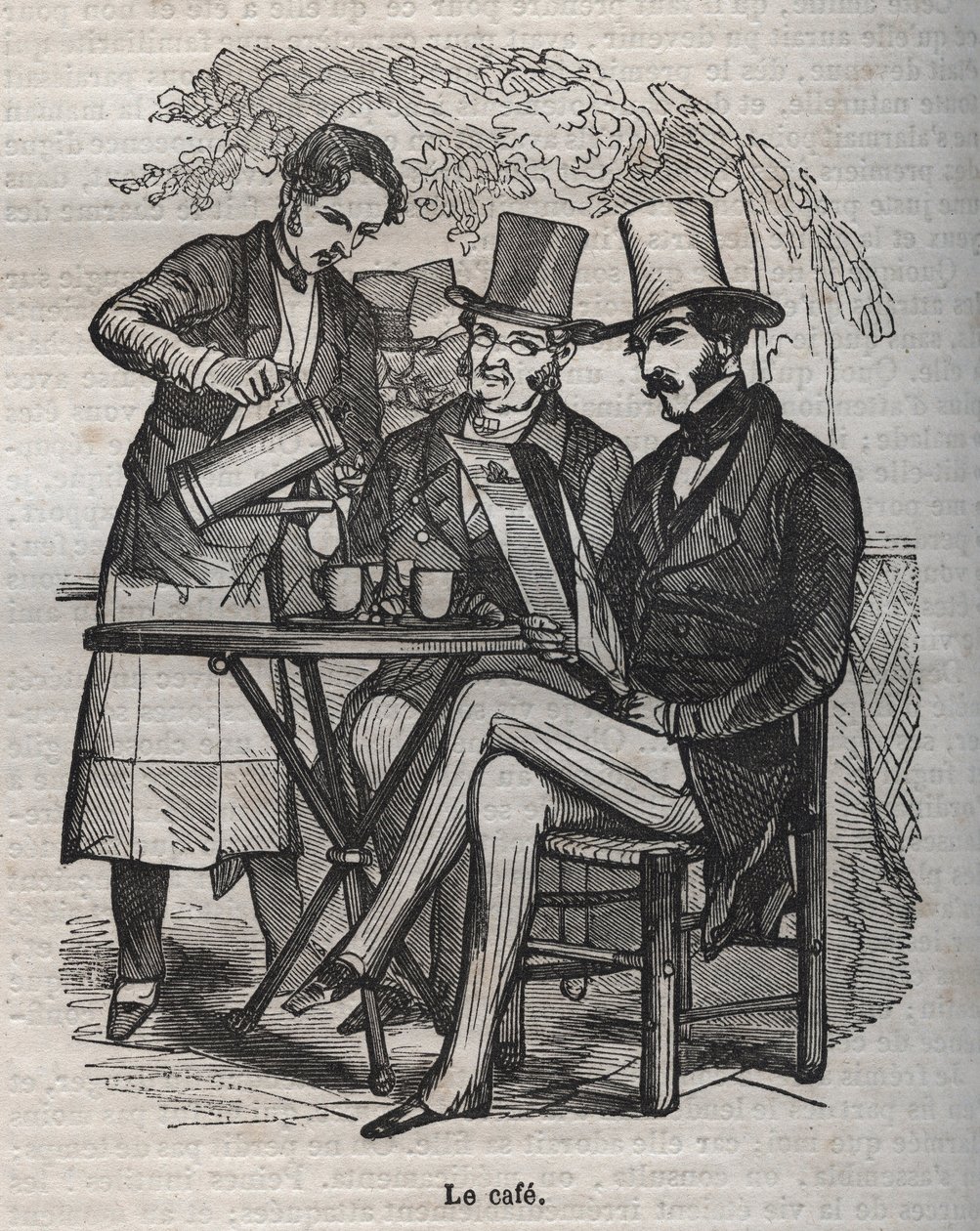 Kawa - grawer w „La Physiologie du gout”” Jean Anthelme Brillat Savarin autorstwa Bertall