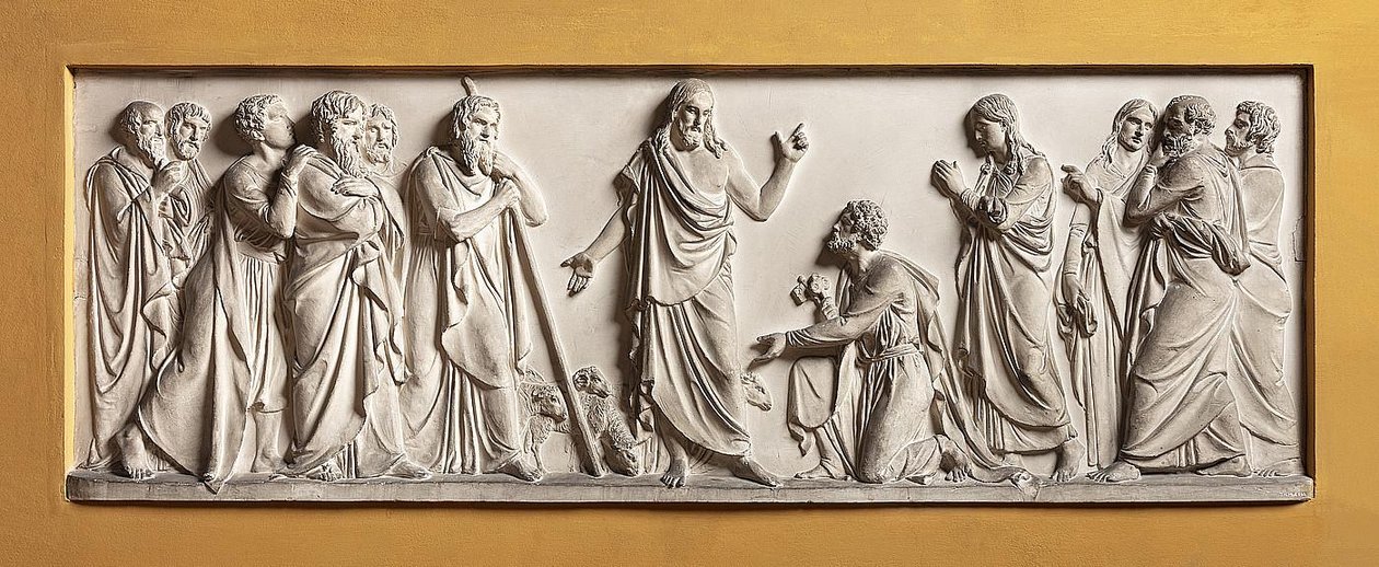 Chrystus powierza świętemu Piotrowi przywództwo Kościoła autorstwa Bertel Thorvaldsen