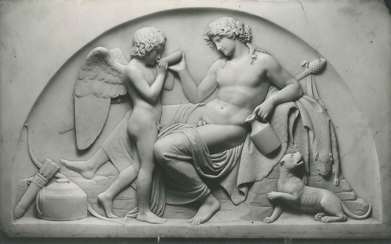 Amor pijący z pucharu Bachusa autorstwa Bertel Thorvaldsen