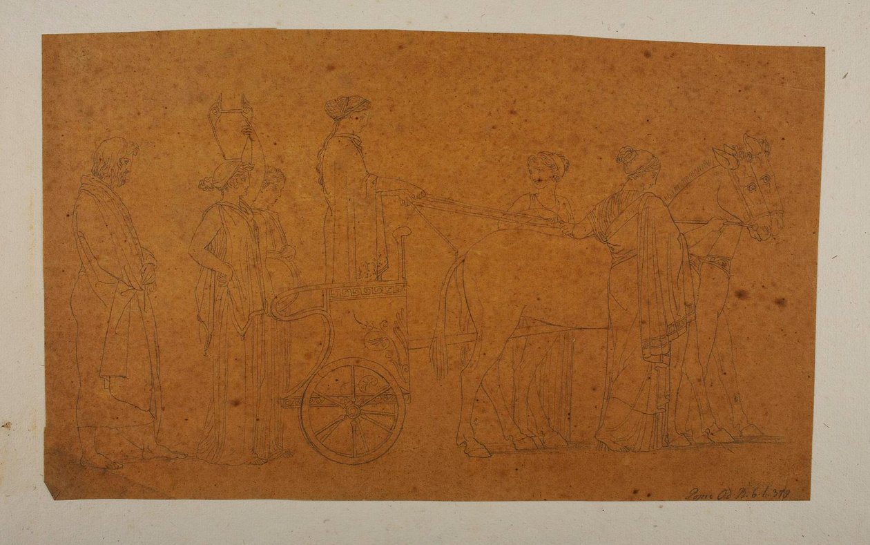 Odysseus folgt Nausikaa und den Ehrendamen autorstwa Bertel Thorvaldsen