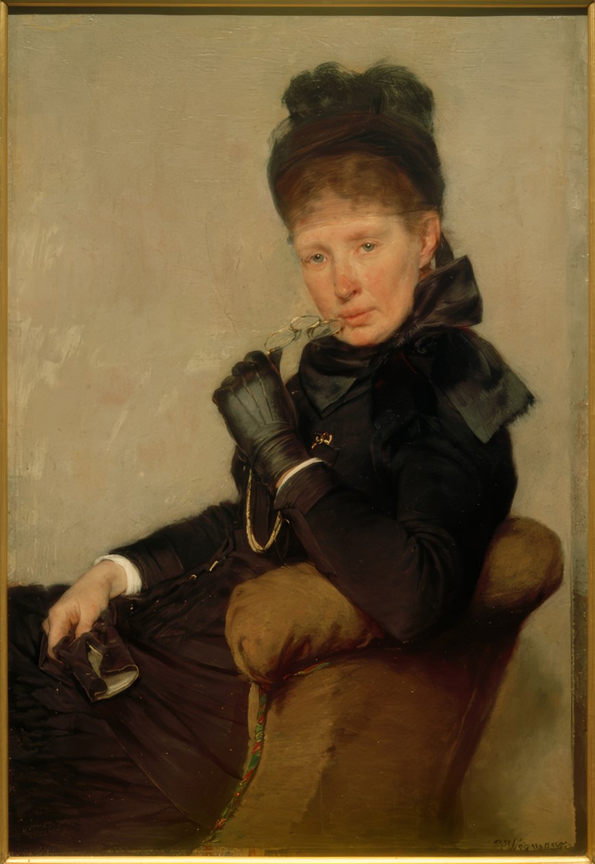 Portret szwedzkiej malarki Jeanny Bauck autorstwa Bertha Wegmann