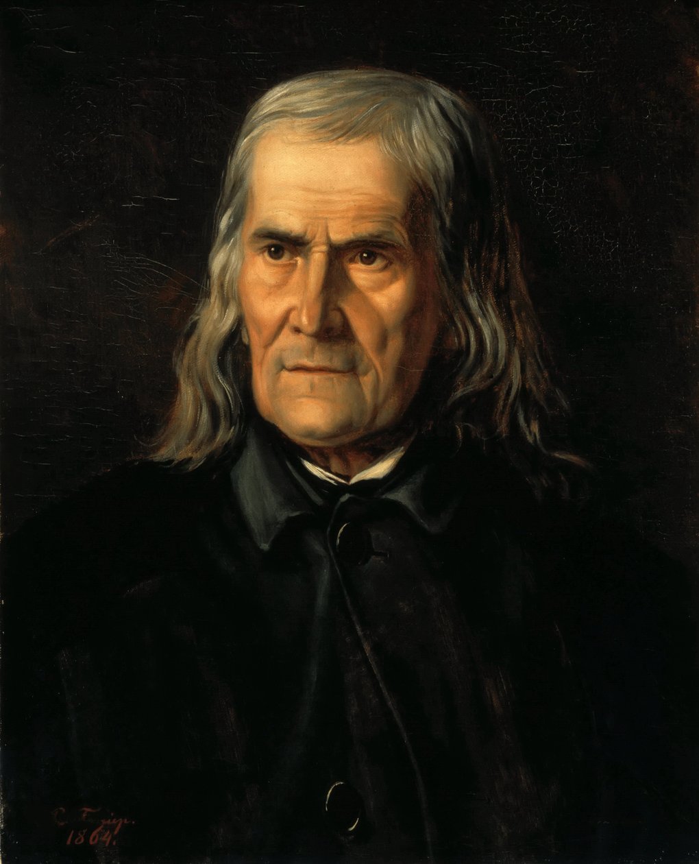 Portret Friedricha Rueckerta 1788-1866, 1864. autorstwa Bertha Froriep