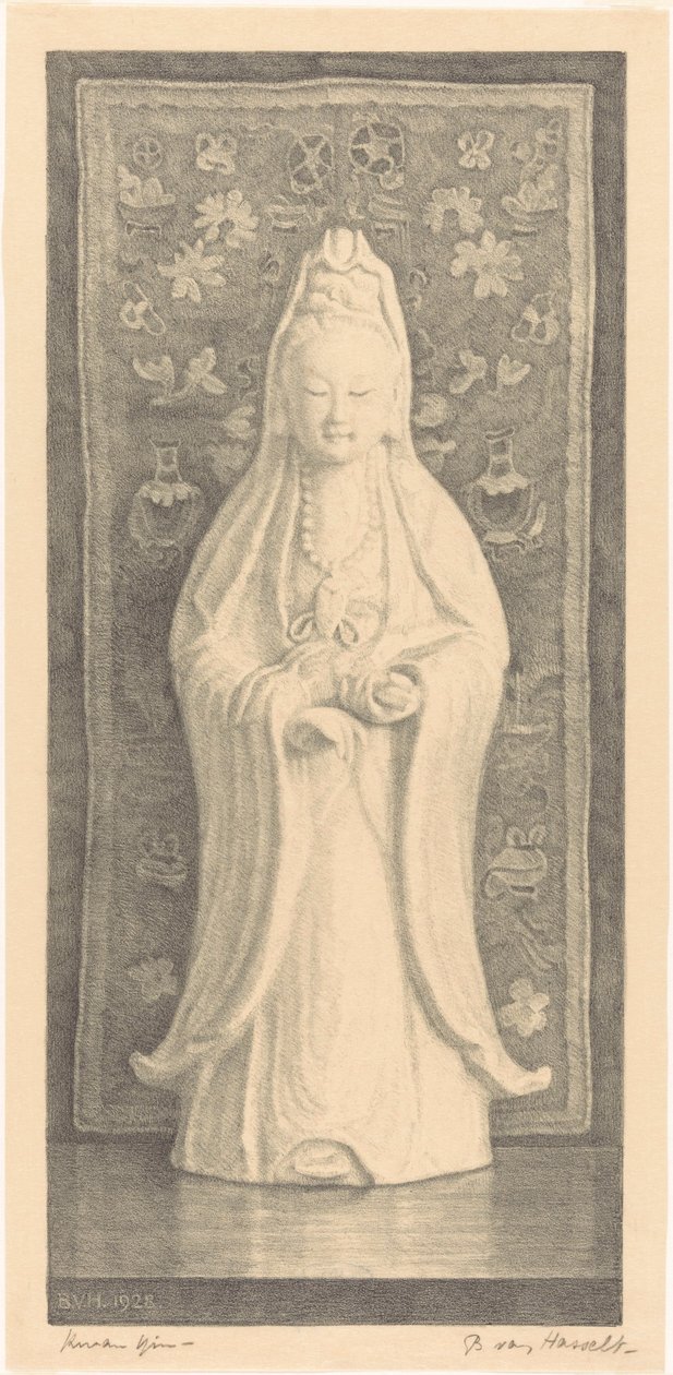Kwan Yin (oryginalny tytuł na obiekcie) autorstwa Bertha van Hasselt (signed by artist)