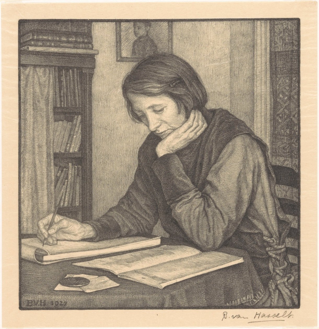 Portret Sanne Bruiniera autorstwa Bertha van Hasselt (signed by artist)