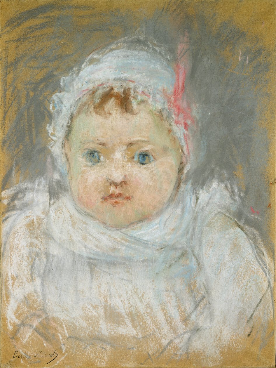 Blanche Pontillon jako dziecko, 1872 (pastel na papierze) autorstwa Berthe Morisot