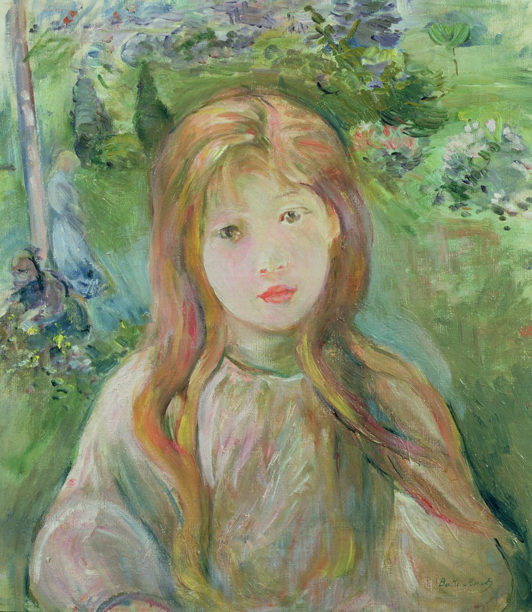 Mała dziewczynka w Mesnil, 1892 autorstwa Berthe Morisot