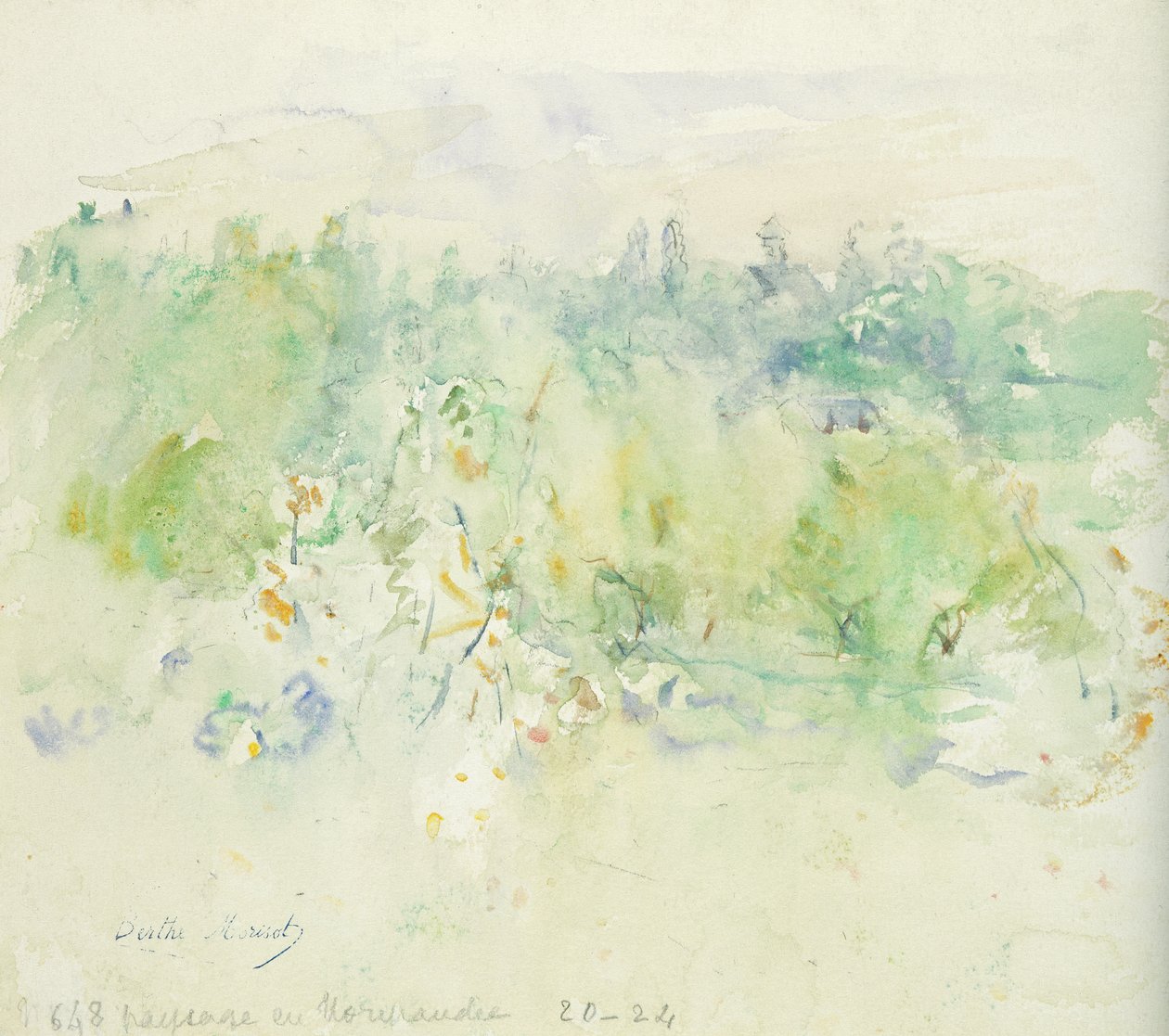 Krajobraz Normandii, 1880 autorstwa Berthe Morisot
