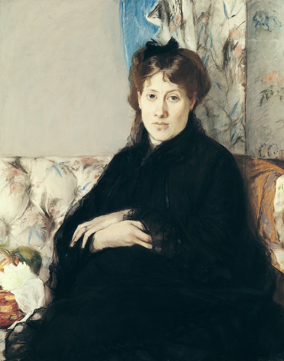 Portret Madame Edmy Pontillon (1839-1921) 1871 (pastel na papierze) autorstwa Berthe Morisot