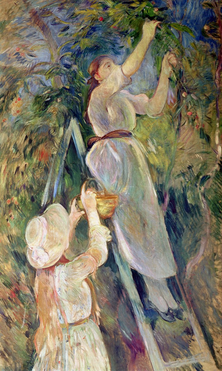 The Cherry Picker (pastel na papierze) autorstwa Berthe Morisot