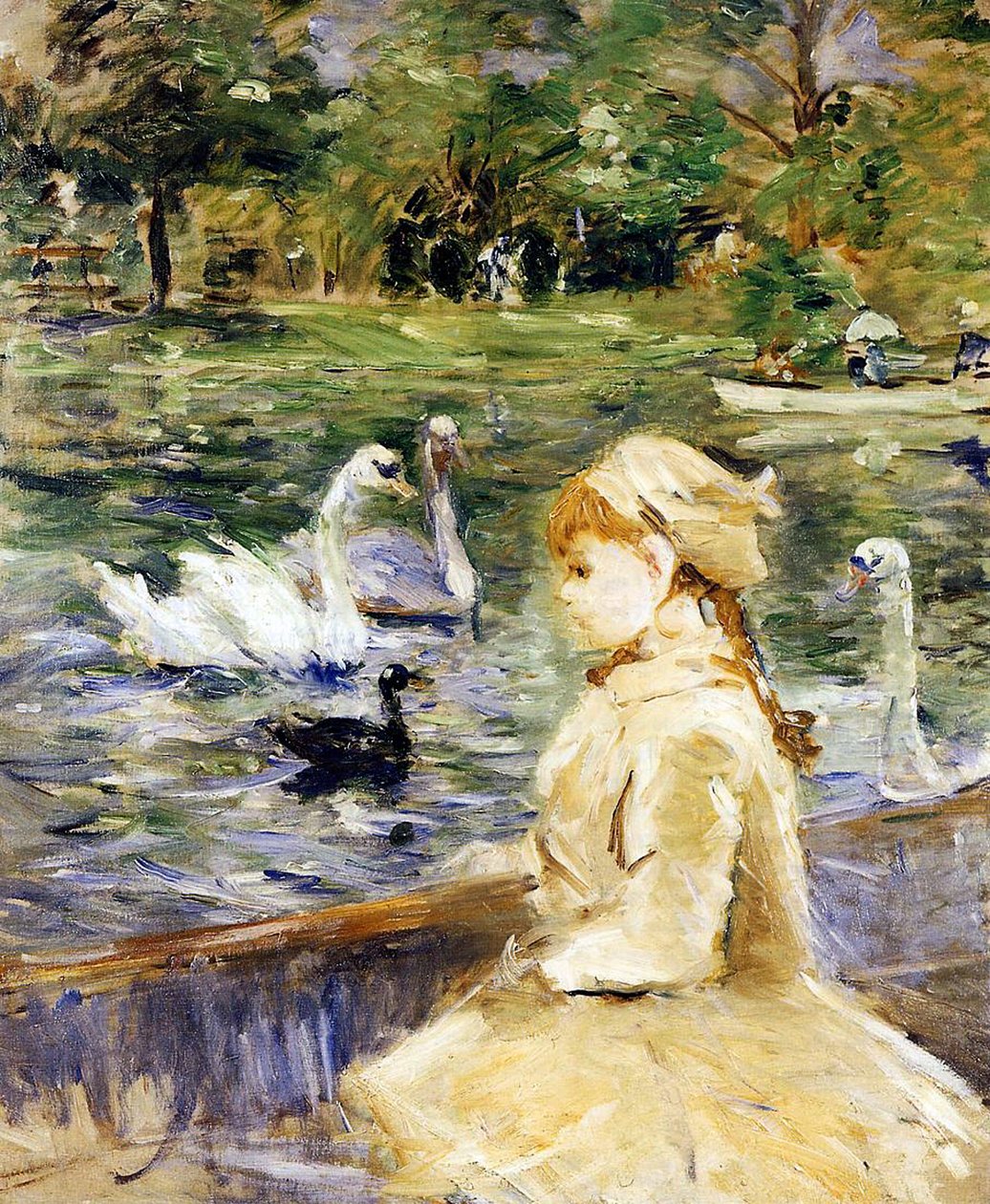 Młoda dziewczyna pływająca łodzią, 1884 autorstwa Berthe Morisot