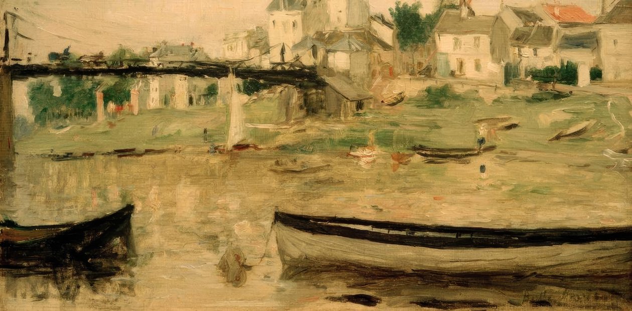 Łodzie na Sekwanie autorstwa Berthe Morisot