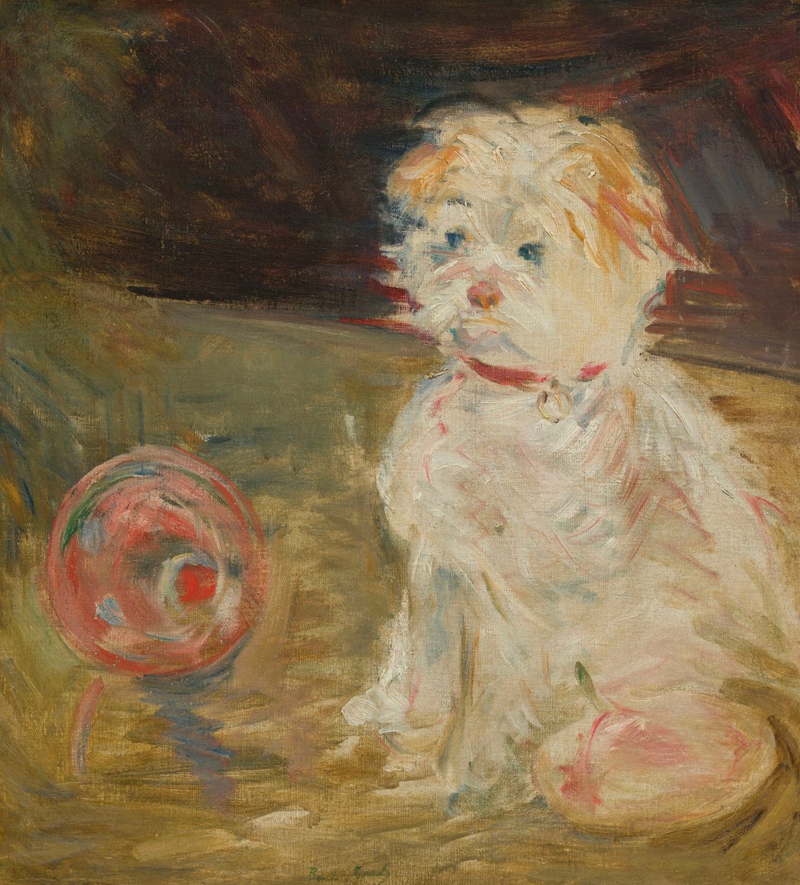 Pies piłka. autorstwa Berthe Morisot