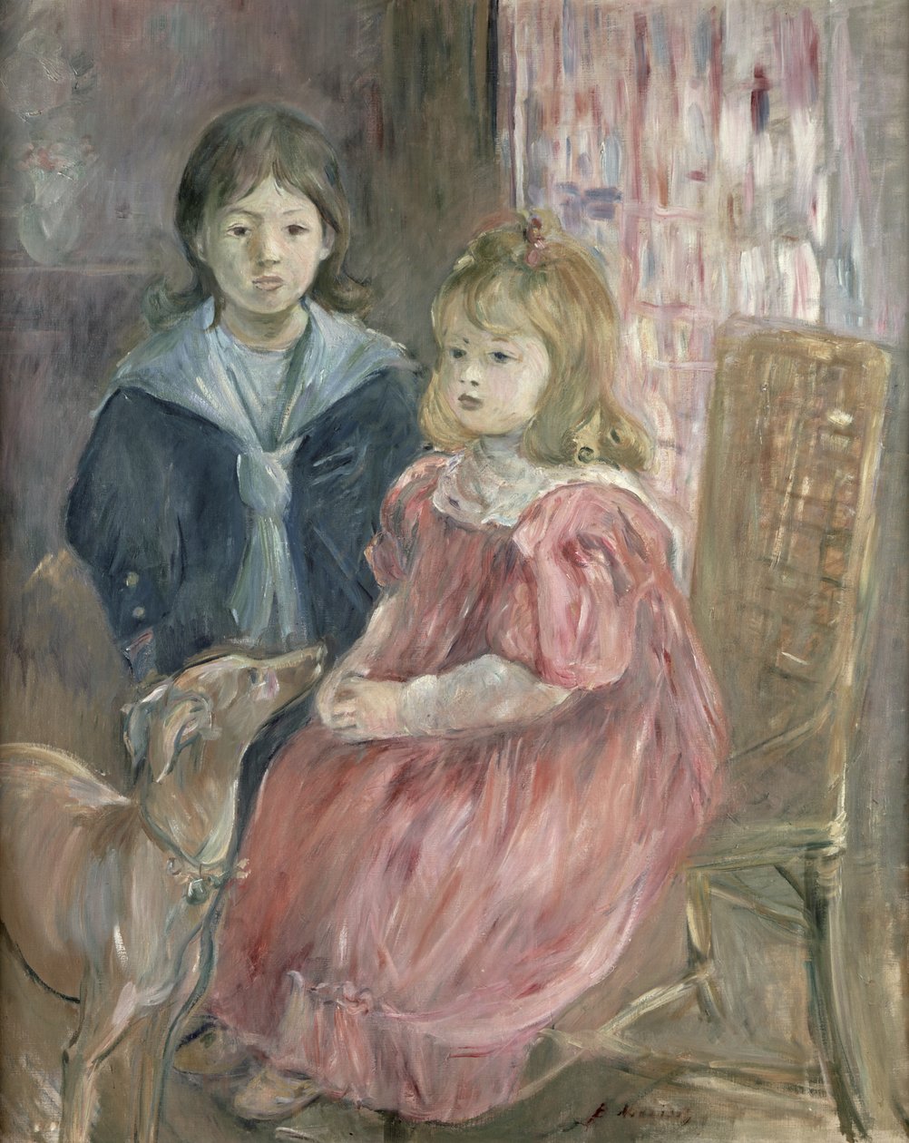 Podwójny portret Charleya i Jeannie Thomas, dzieci kuzyna artysty, Gabriela Thomasa, 1894 autorstwa Berthe Morisot