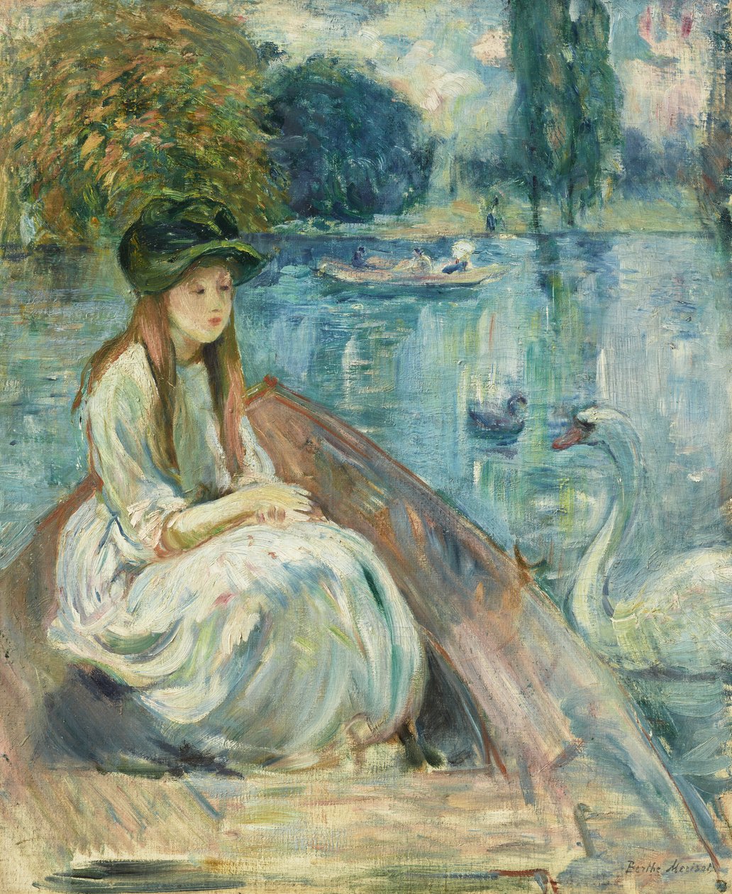 Francuski: Jeanne Fourmanoir sur le lac autorstwa Berthe Morisot