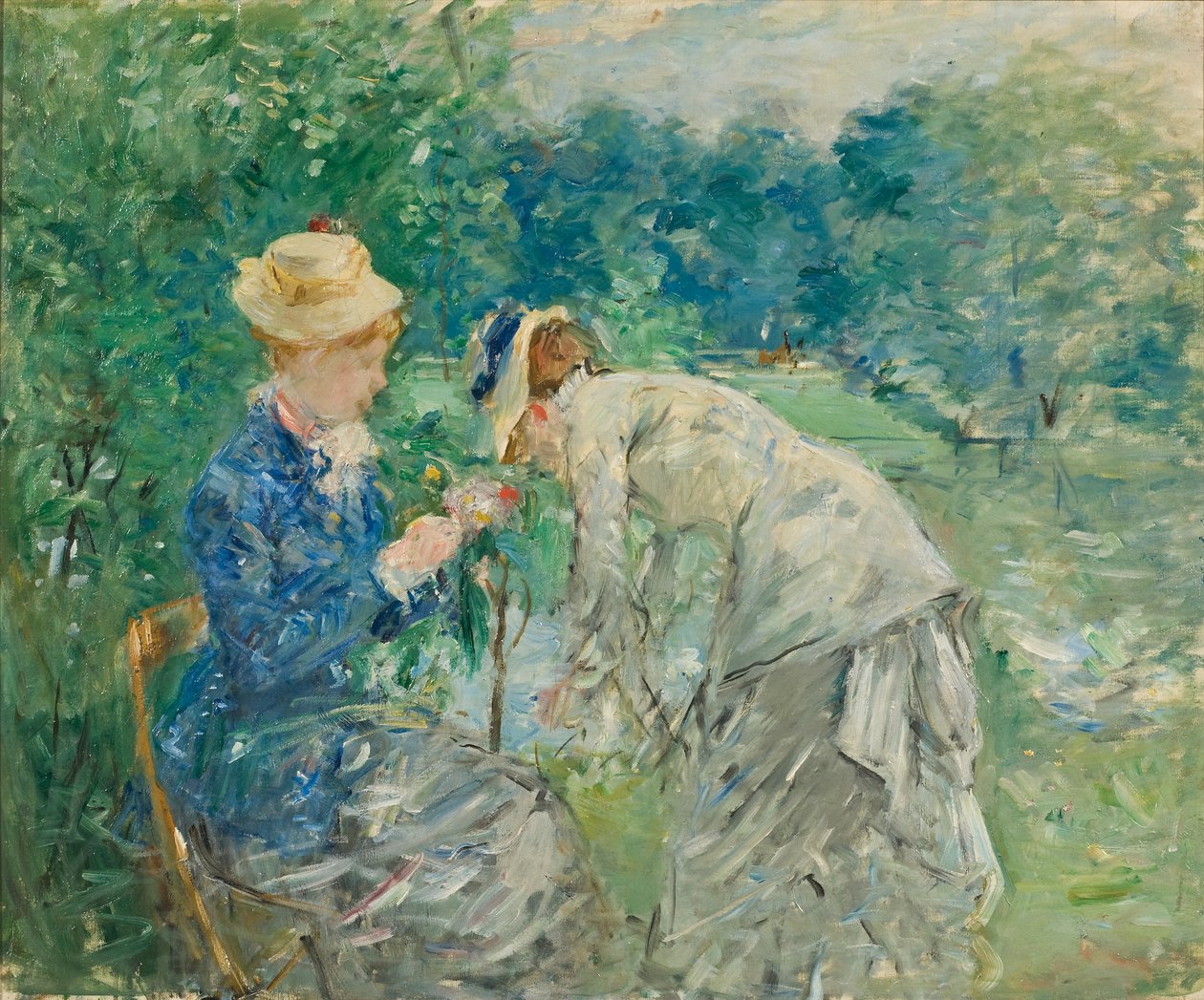 W Bois de Boulogne, ok. 1875-9 autorstwa Berthe Morisot