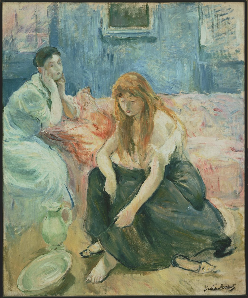 Młode kobiety przy toalecie (tytuł nadany przez artystkę) autorstwa Berthe Morisot