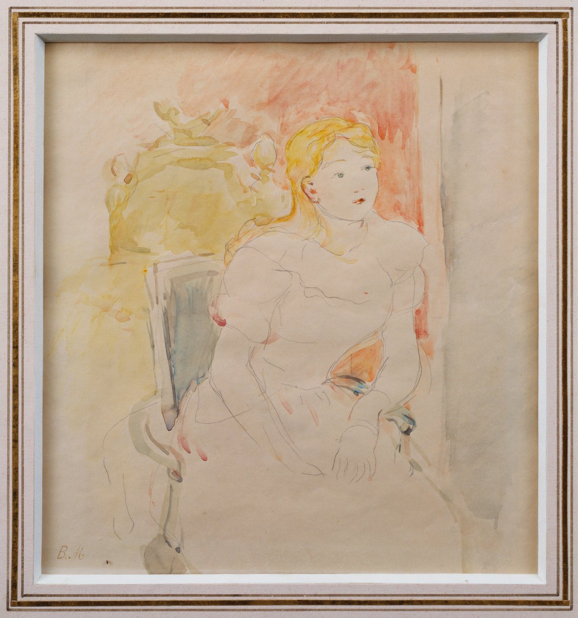 Julie w pozycji siedzącej autorstwa Berthe Morisot