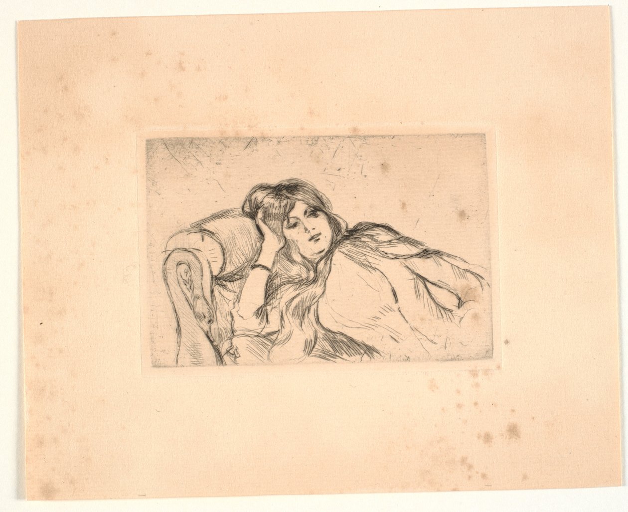 Kobieta leżąca na kanapie (Jeanne-Marie) autorstwa Berthe Morisot
