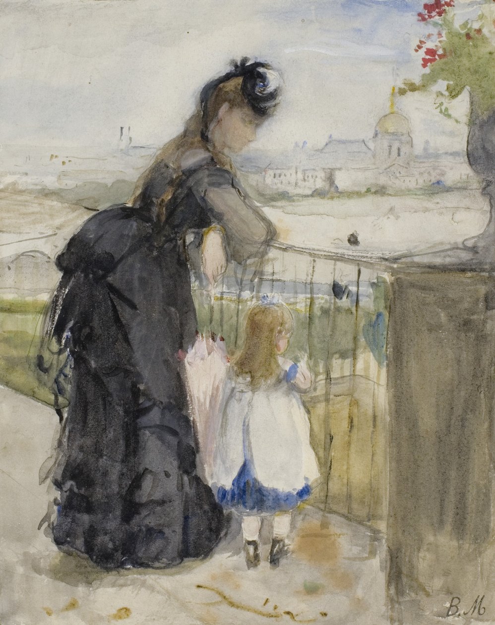 Na balkonie, 1871-72 autorstwa Berthe Morisot