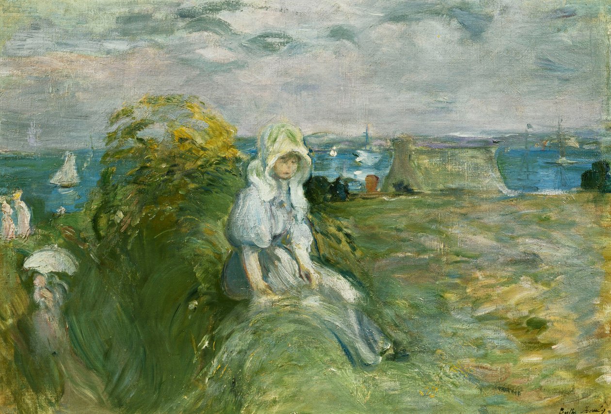 Na klifie w Portrieux; Na klifie w Portrieux, 1894 autorstwa Berthe Morisot