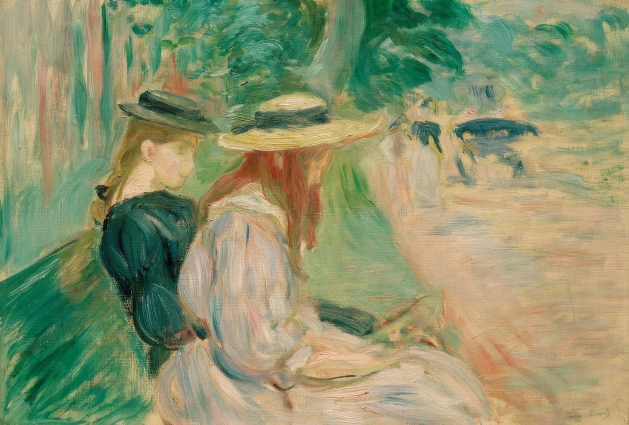 Na ławce w Bois de Boulogne autorstwa Berthe Morisot