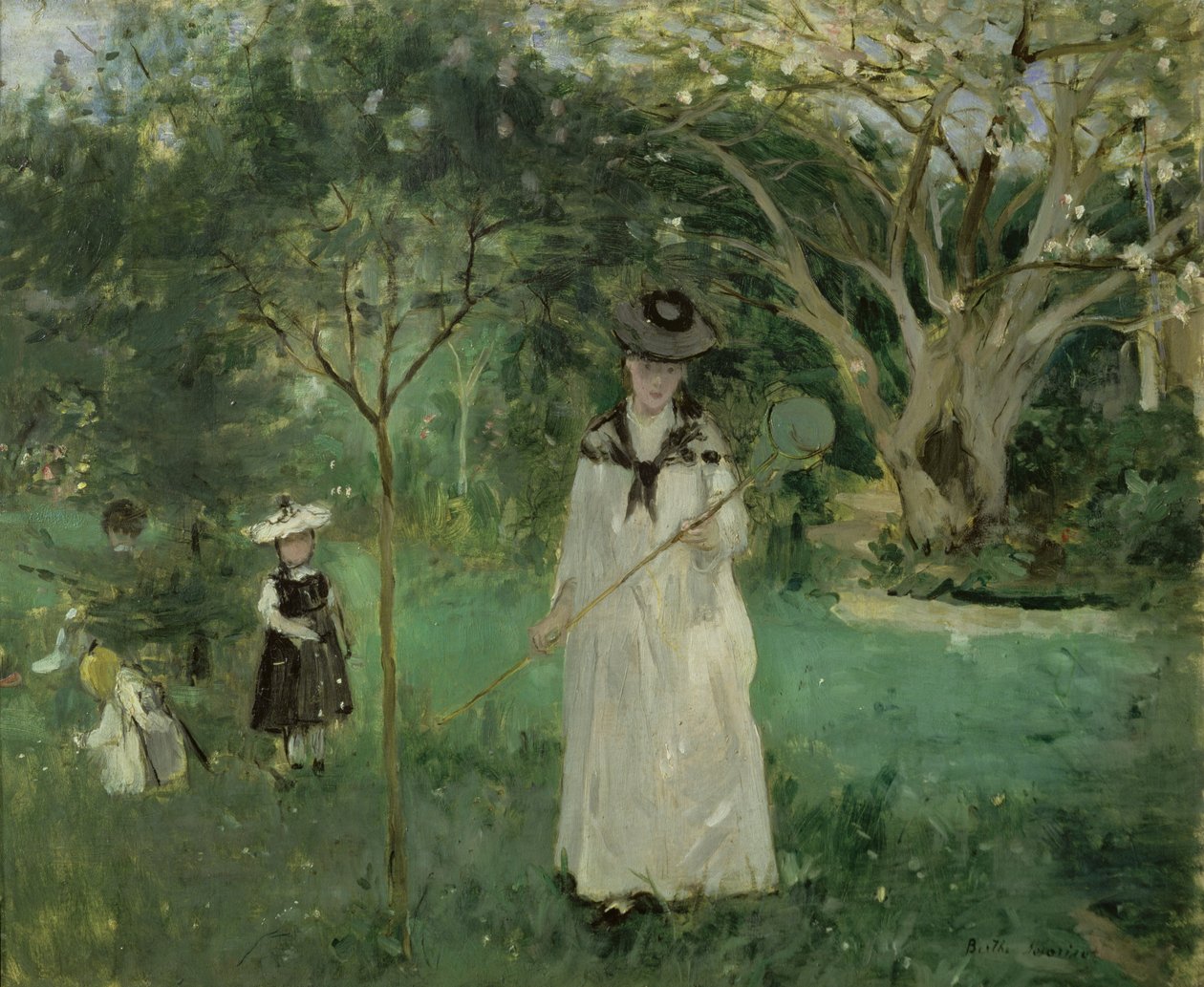 Polowanie na motyle, 1874 autorstwa Berthe Morisot