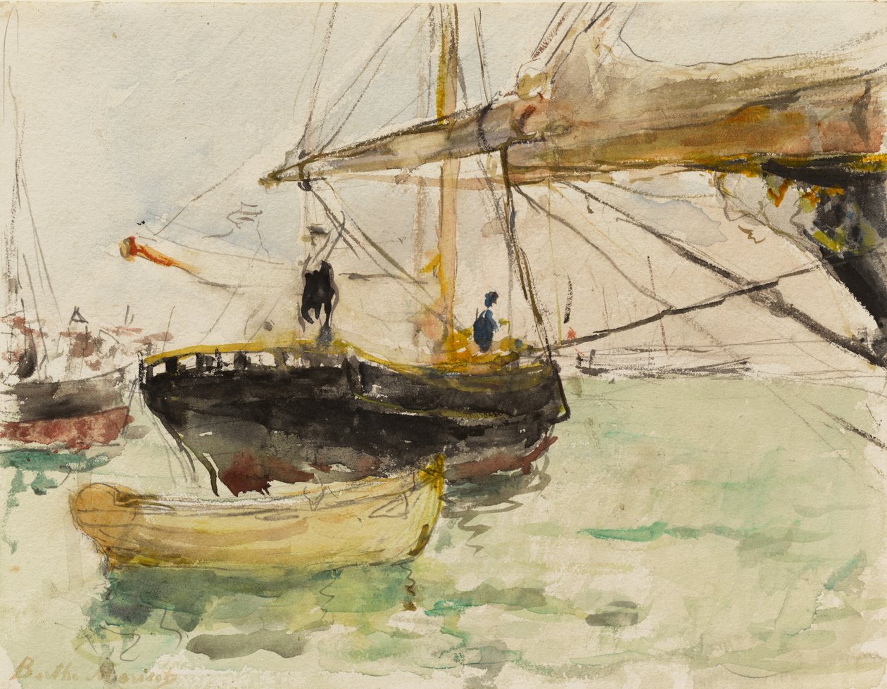 Przód jachtu autorstwa Berthe Morisot