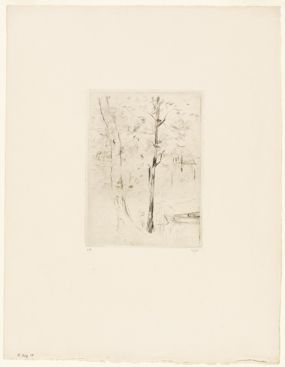Jezioro w Bois de Boulogne autorstwa Berthe Morisot