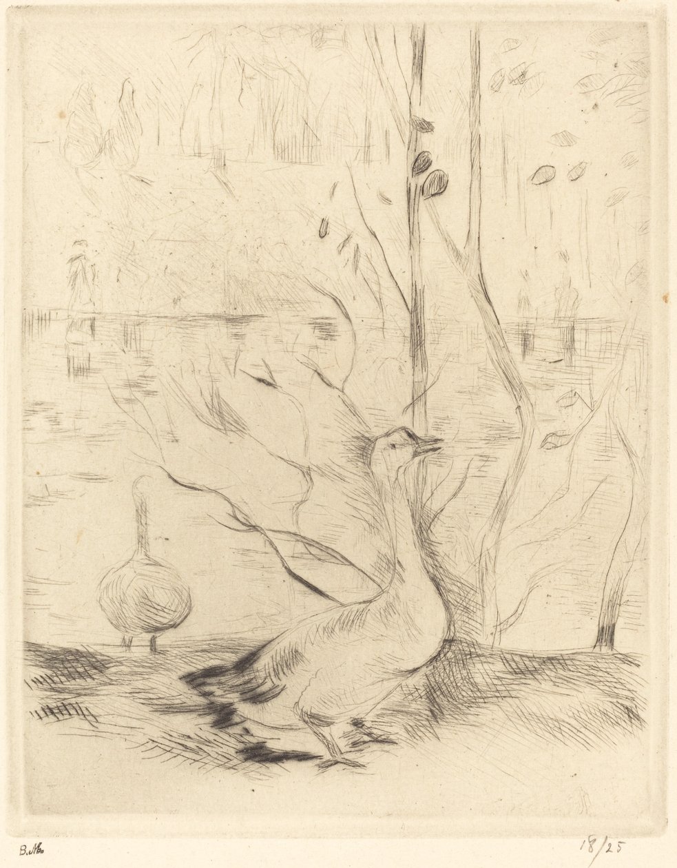 Spacer po lesie Boulougne, 18881890. autorstwa Berthe Morisot