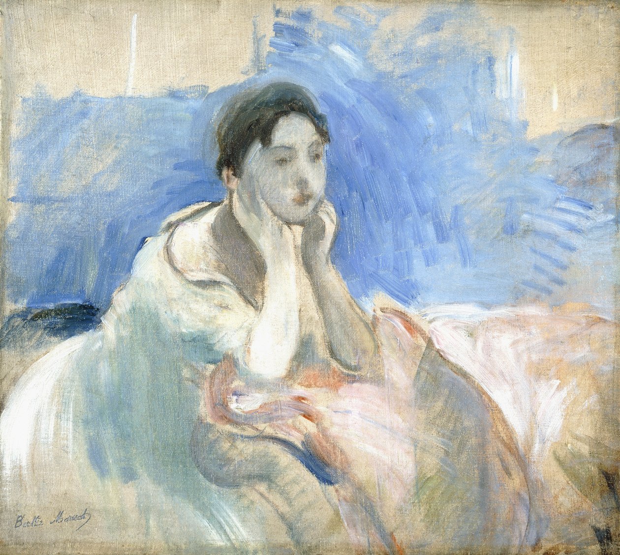 Młoda dziewczyna pochylająca się, 1894 autorstwa Berthe Morisot