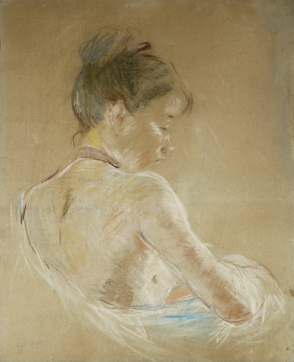 Młoda Dziewczyna Z Nagimi Ramionami; Młoda dziewczyna z odkrytymi ramionami, 1885 autorstwa Berthe Morisot