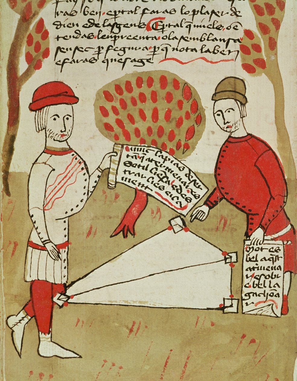 Ms 327 fol.226v Wytyczanie granic działek, z "Traite d