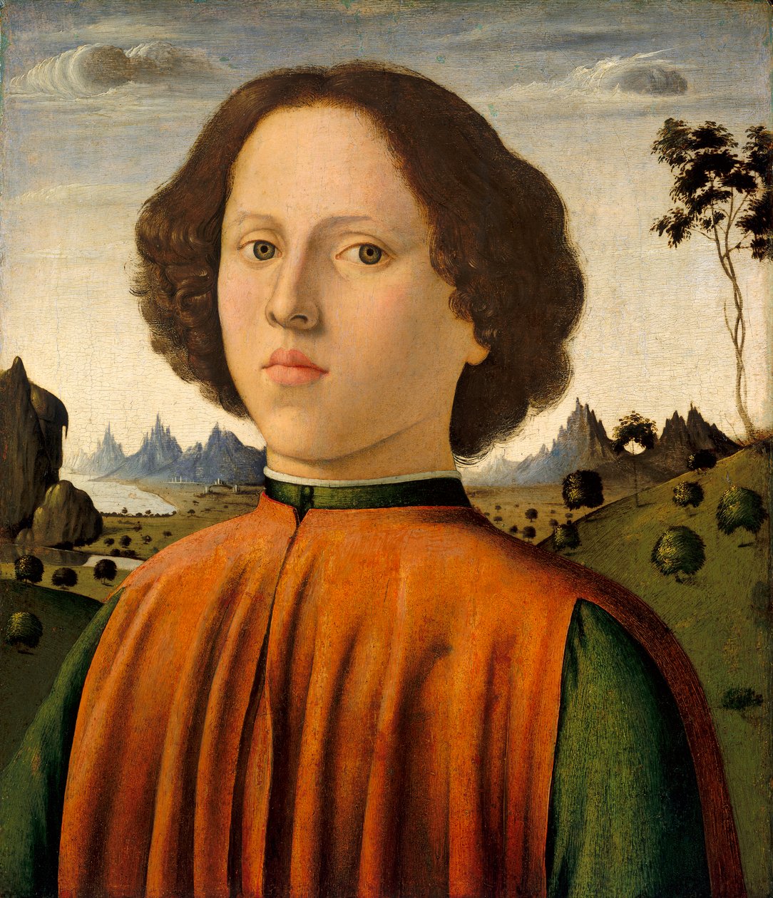 Portret chłopca, ok.14761480 (olej i tempera na desce) autorstwa Biagio d