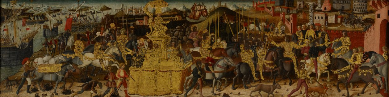 Triumf Scipio Africanus, ok. 1460 (tempera na tkaninie zamontowanej na panelu) (patrz także 488154) autorstwa Biagio di Antonio