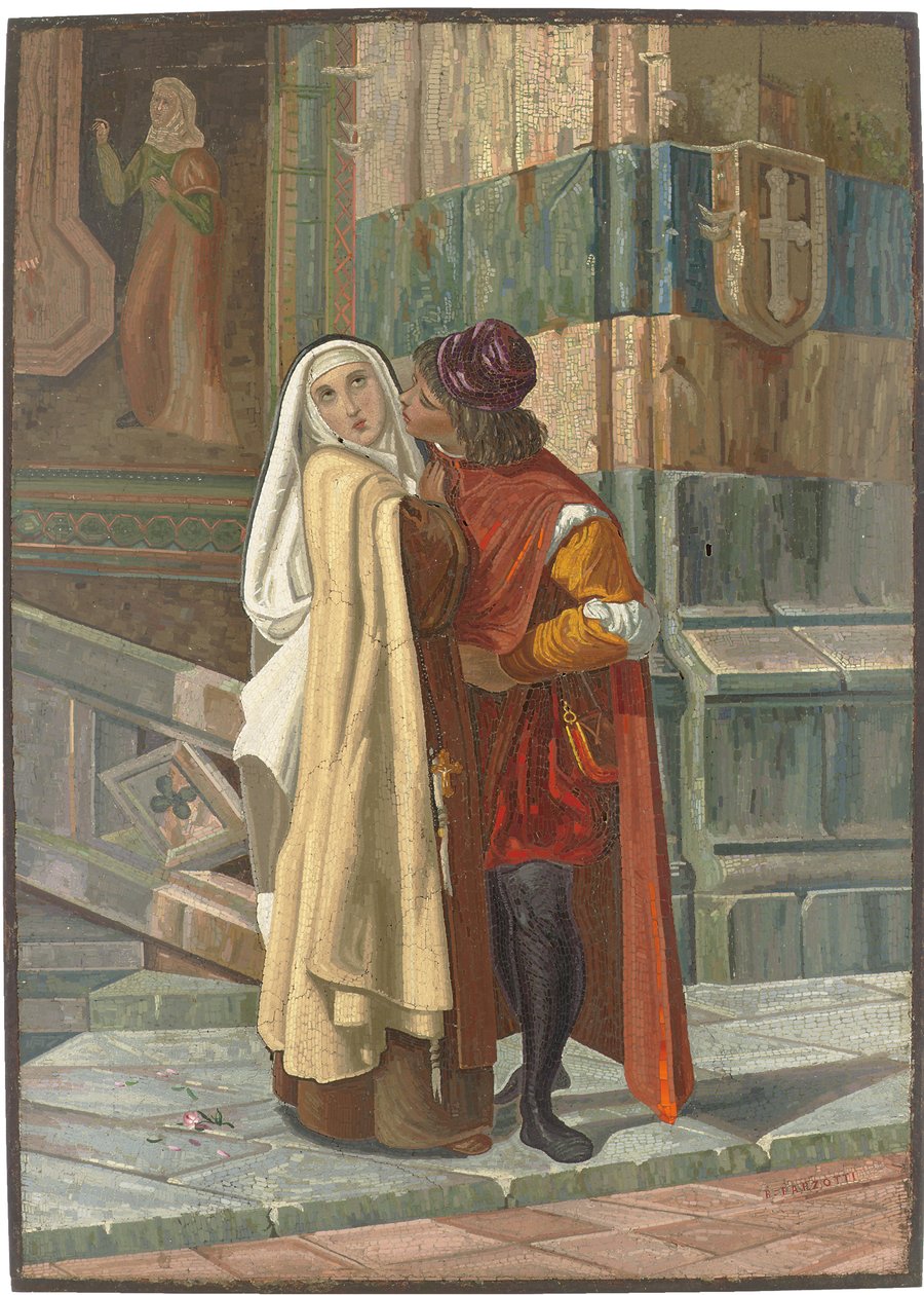 Abelard i Heloise, 2. poł. XIX w. autorstwa Biagio Barzotti