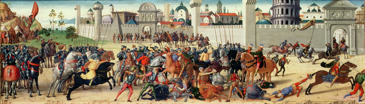 Oblężenie Troi I: Śmierć Hektora, ok. 1490-95 (patrz także 69653) autorstwa Biagio di Antonio