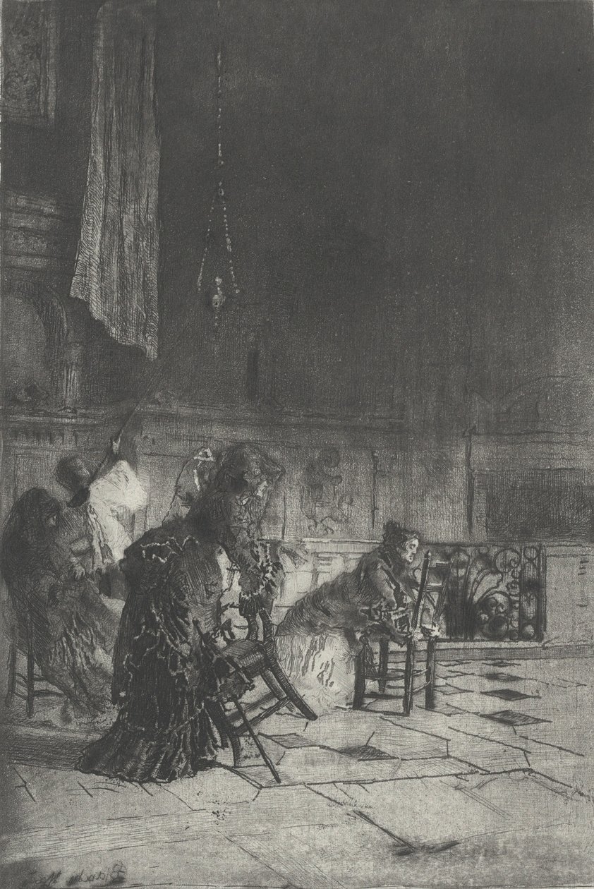 Wnętrze kościoła w Mediolanie Wnętrze kościoła w Mediolanie [sic], ok. 1900. 1874. autorstwa Bianchi Mose