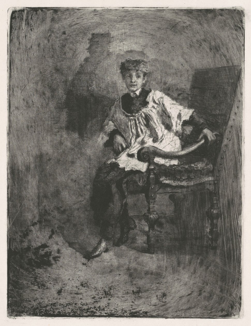 Siedzący akolita, ok. 1930 r. 1872. autorstwa Bianchi Mose