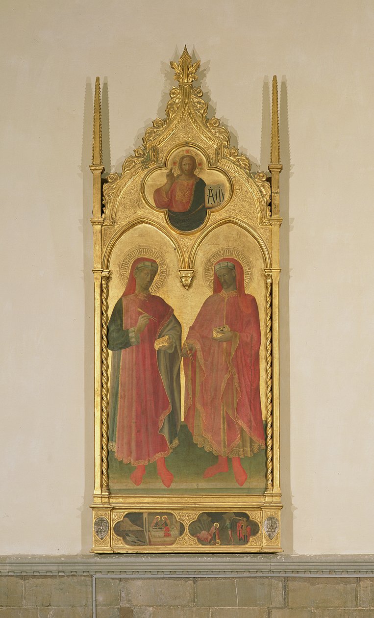 SS. Kosma i Damian, 1429 (tempera i złoty płatek na desce) autorstwa Bicci di Lorenzo