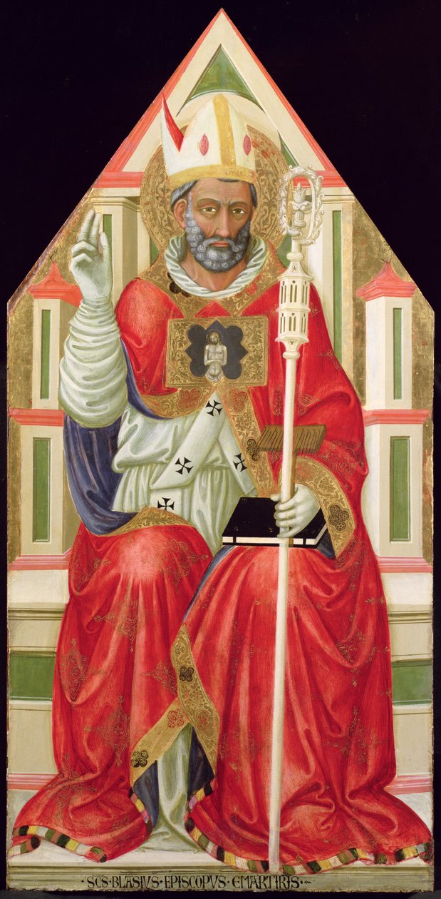 St Blaise (zm. 316) ok. 1445 (tempera na desce) autorstwa Bicci di Lorenzo