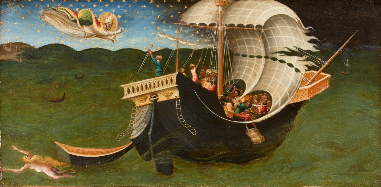 Św. Mikołaj z Bari odpędza burzę, 1433-1435 autorstwa Bicci di Lorenzo