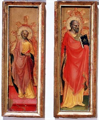 Dwóch Świętych Apostołów (tempera na panelu) autorstwa Bicci di Lorenzo