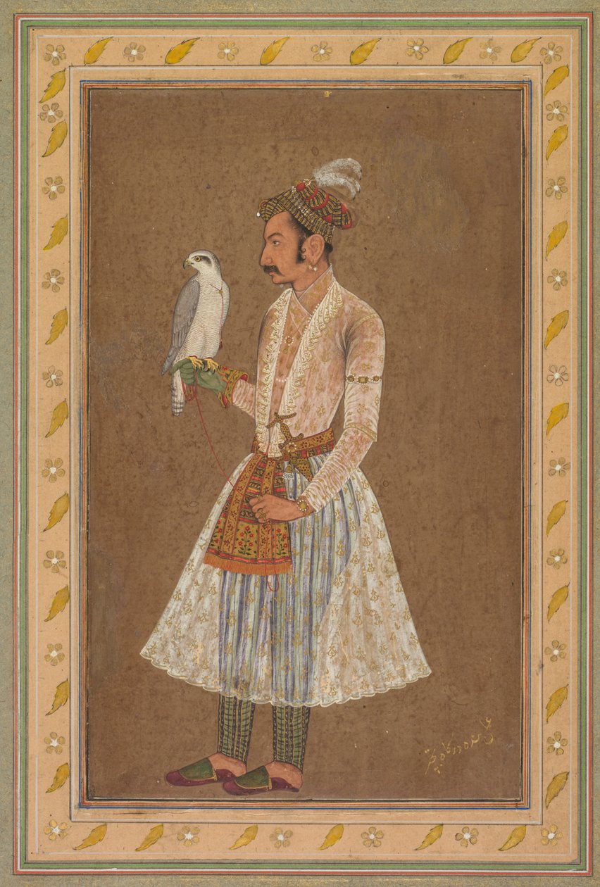 Portret Raja Jagat Singh z Nurpur panował w latach 1618-46, prawdopodobnie 1619. autorstwa Bichitr