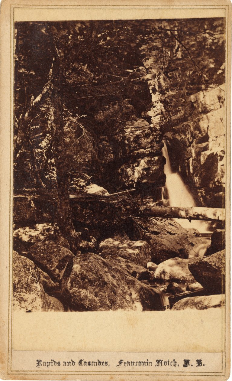 Rapids i Cascades, Frankonia Notch, New Hampshire, lata 60. XIX wieku. autorstwa Bierstadt Brothers